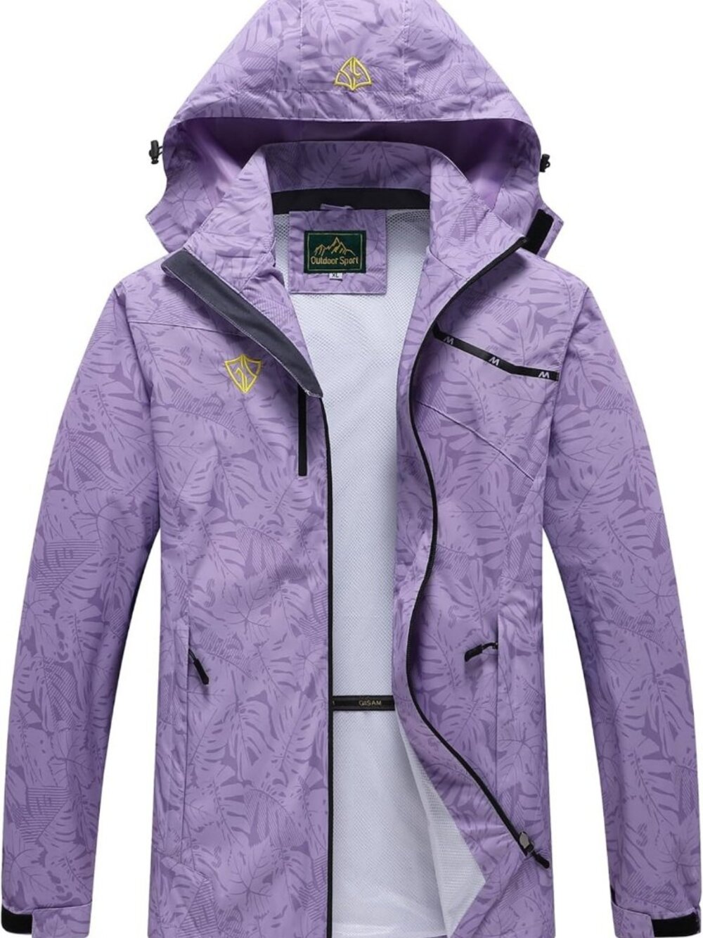 Lightweight Waterproof Rain Jacket for Women, Packable Windbreaker with Hood